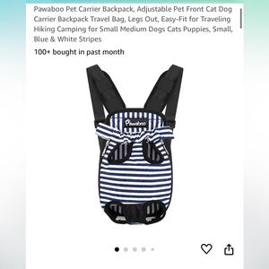 Pawaboo Pet Carrier Backpack, Adjustable for small dogs and cats